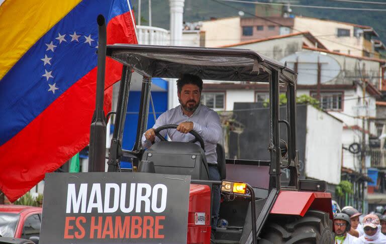 Una protesta contra el gobierno de Nicolás Maduro, en Venezuela. (JOHNNY MOLOTOV / AFP)