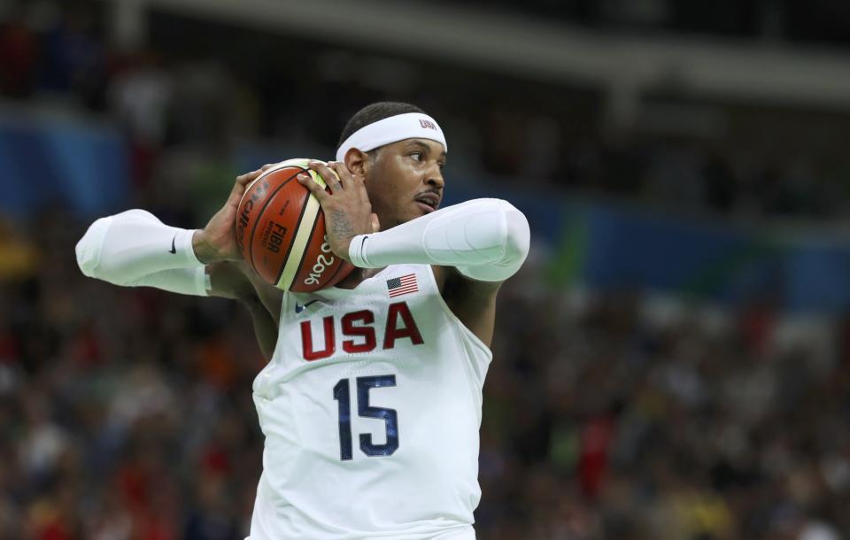 Carmelo Anthony is aiming for his third straight Olympic gold medal. (Reuters)