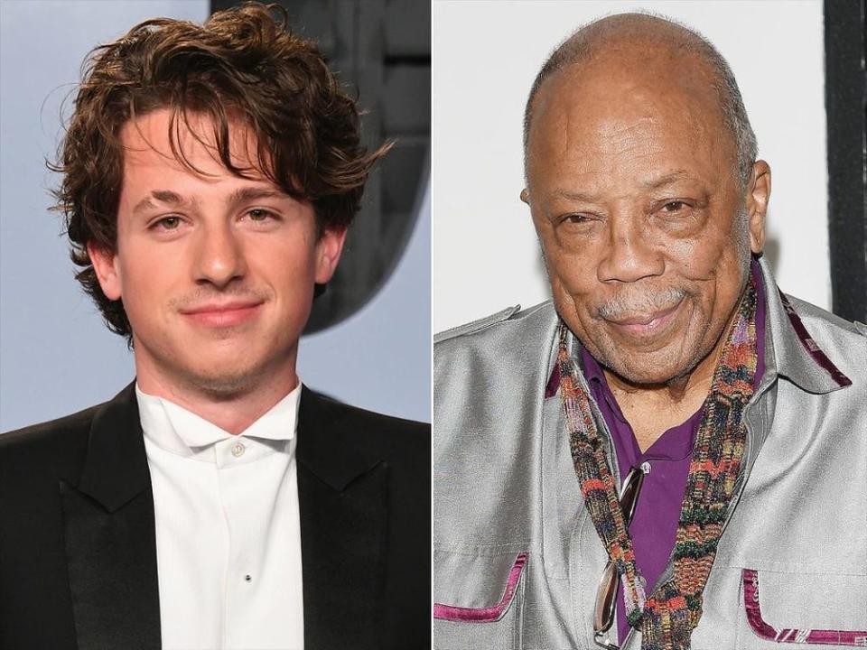 Charlie Puth (left) and Quincy Jones