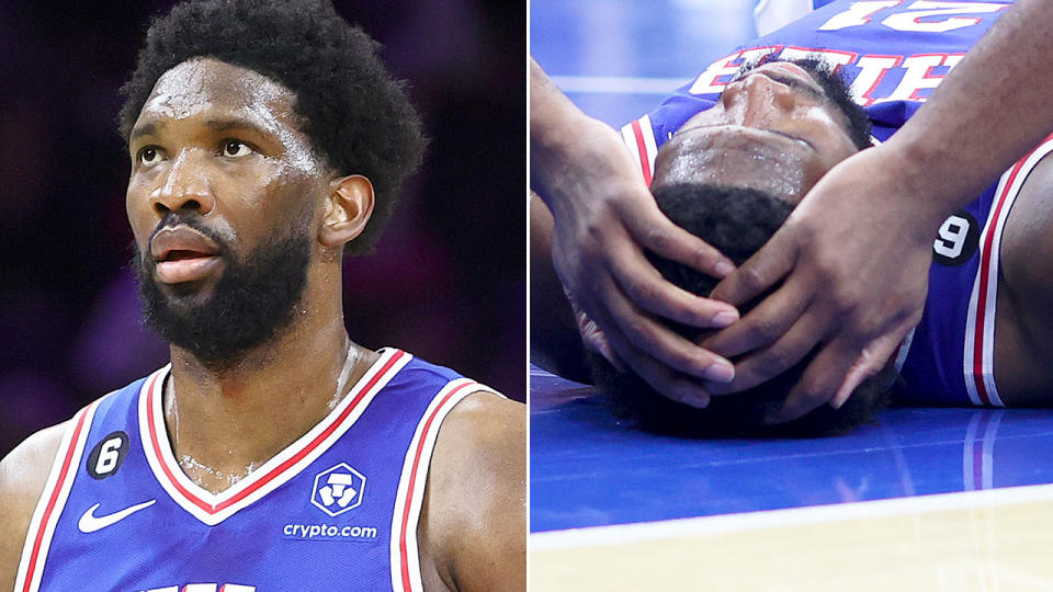 Philadelphia's Joel Embiid copped backlash from NBA fans amid 'awful' scenes against the Bucks. Pic: Getty