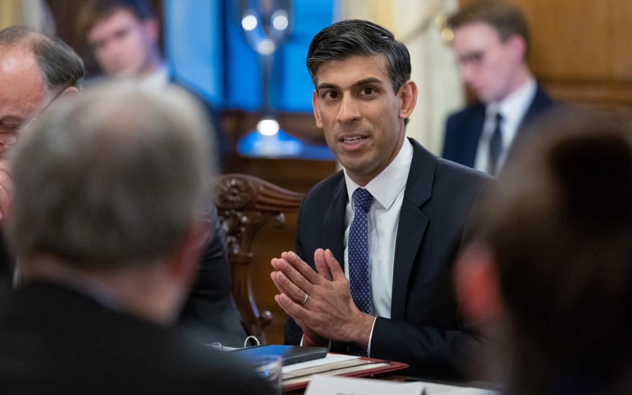 Rishi Sunak, the Prime Minister, is pictured in 10 Downing Street on December 7 - Simon Walker/No10 Downing Street 