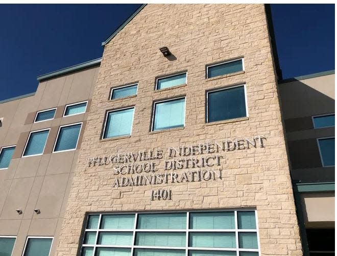 A former Pflugerville school district police officer has been charged with online solicitation of a minor and tampering with physical evidence.