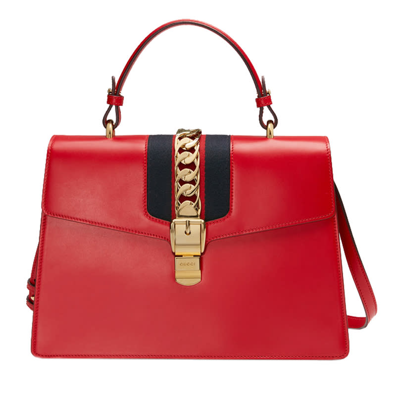 <p>A $$$ bag for a $$$ girl.</p> <p>$2,890 | <a rel="nofollow noopener" href="https://www.gucci.com/us/en/pr/women/womens-handbags/womens-top-handles-boston-bags/sylvie-leather-top-handle-bag-p-431665CVL1G6473?gclid=CjwKEAiAwfzDBRCRmJe7z_7h8yQSJAC4corOSzT3twMI5biPBXJijj2jA1rTOUfAwEql_VTktkWDphoCiVDw_wcB" target="_blank" data-ylk="slk:gucci.com;elm:context_link;itc:0;sec:content-canvas" class="link ">gucci.com</a></p>