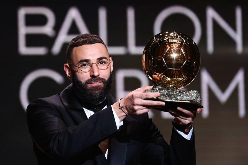 Karim Benzema, 34, became the oldest winner of the Ballon d’Or since 1956  (AFP via Getty Images)