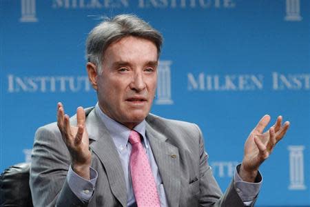 Eike Batista, Chairman and CEO of EBX Group speaks at a dinner panel discussion at the Milken Institute Global Conference in Beverly Hills, California April 30, 2012. REUTERS/Mario Anzuoni