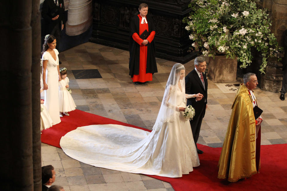 kate middleton wears cartier tiara, 
 Kate Middleton and Prince Williams at their Royal Wedding in April, 2011.
