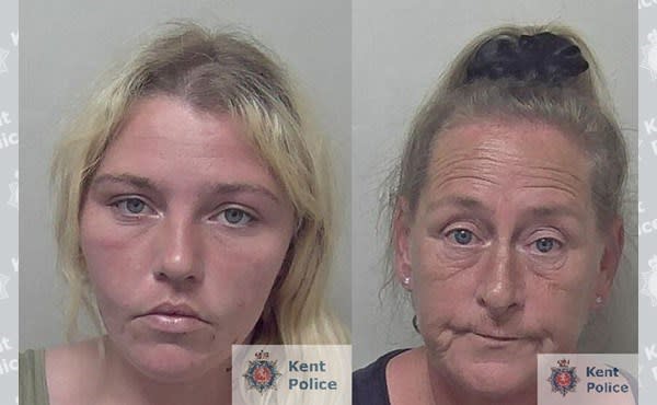 Cherrelle Clarke and her mother Dionne Clarke have been jailed after robbing bank cards from elderly people and using them to buy cigarettes and alcohol. (Kent Police)