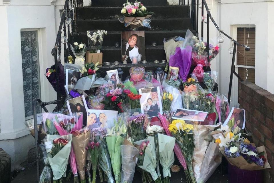 Floral tributes were left for teenager Danielle Maragh at her home following the tragic accident