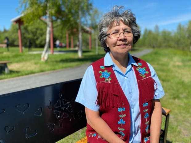 Jane Weyallon Armstrong is the president of the Native Women's Association of the NWT and a councillor for her community government in Behchokǫ̀, where she lives.   (Chantal Dubuc/CBC - image credit)