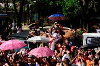 A sea of people gather to see the annual Metro Manila Film Festival Parade of Stars. (Angela Galia/NPPA Images)