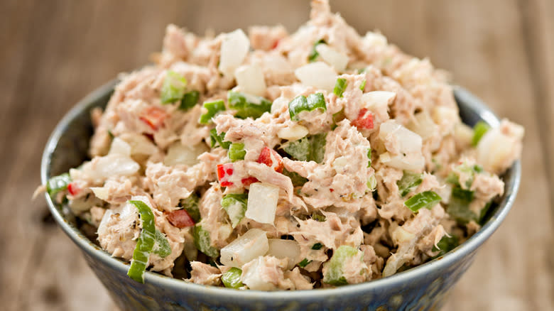 tuna salad in a bowl