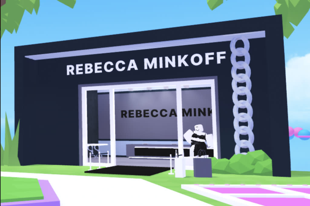 Rebecca Minkoff’s High Heel Obby pop-up on Roblox. - Credit: Courtesy of Rebecca Minkoff