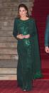 <p>One of Kate's stand-out style moments on the royal tour was this sparkly green dress, which she wore to a reception at the Pakistan monument. </p>