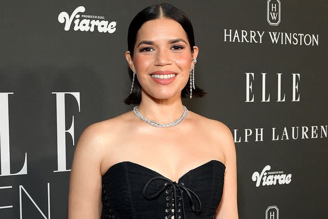 <p>Charley Gallay/Getty Images</p> America Ferrera attends ELLE's 2023 Women in Hollywood Celebration