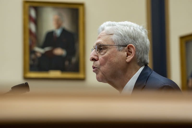 The topic of the Robert Hur audiotapes has remained an ongoing partisan point of contention between the White House and Republicans on Capitol Hill. 

Last week, a Florida House Republican announced a GOP plan to have Garland taken into custody by the House sergeant-at-arms by utilizing a largely mundane and hardly-used House tool. File Photo by Ken Cedeno/UPI