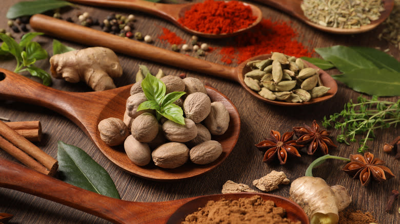 Various aromatic spices 