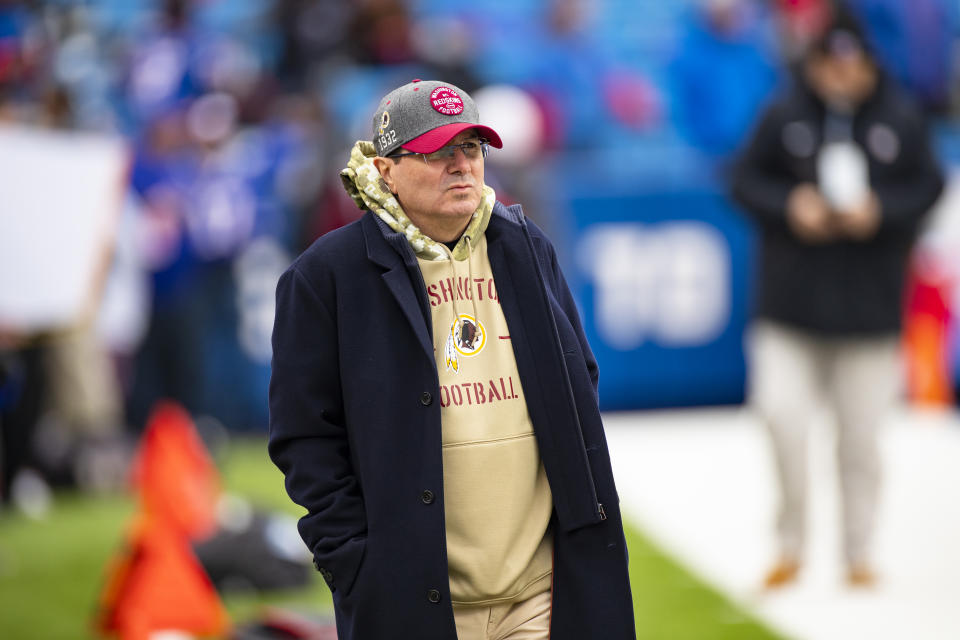 The Washington Football Team has been fined $10 million and team owner Dan Snyder will reportedly step back from day-to-day operations as punishment for a toxic workplace culture. That&#39;s it? (Photo by Brett Carlsen/Getty Images)