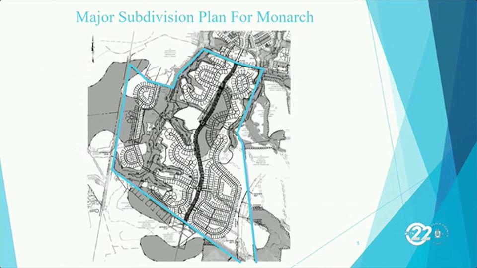 Plans for a 674-house development on more than 500 acres at 540 Ratledge Road, southwest of the village of Whitehall. The parcel was initially slated for construciton as part of the Village of Whitehall.