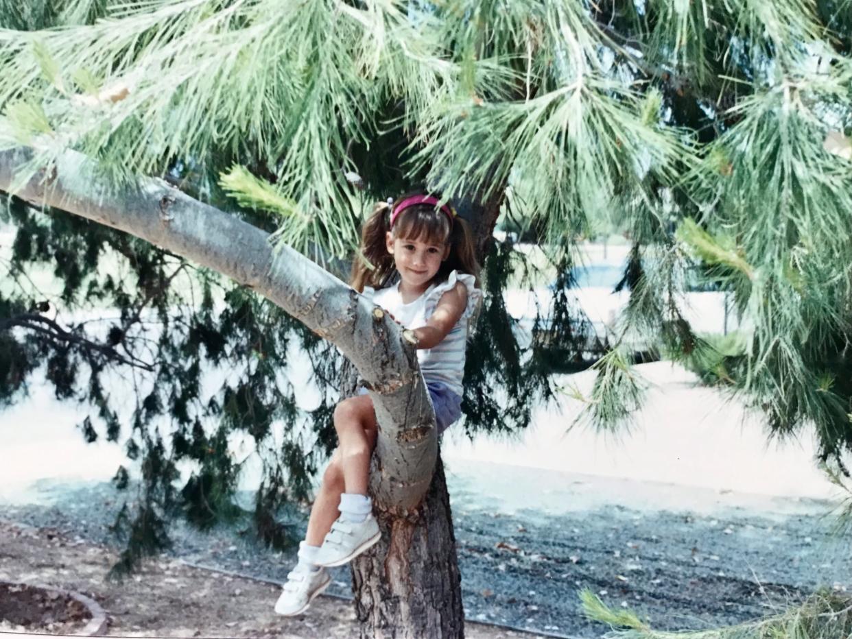 Journalist Joan Meiners in Phoenix, during the early days of her love affair with climbing trees.