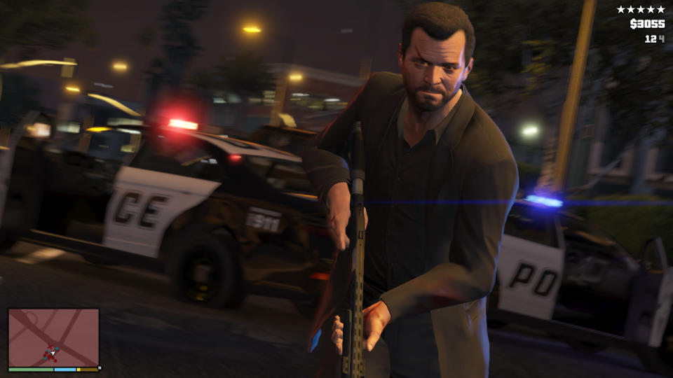 This publicity photo released by Rockstar Games shows a screen shot from the video game, "Grand Theft Auto V." (AP Photo/Rockstar Games)