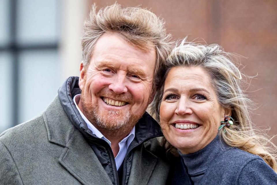 King Willem-Alexander and Queen Maxima at Palace Huis ten Bosch on December 22, 2023 in The Hague, Netherlands.