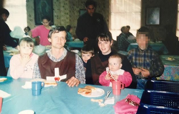 Life in the cult saw Claire attending prayers and spending meal times with the 180-strong community. Photo: Supplied