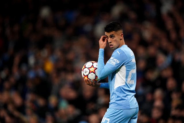 Joao Cancelo in action for Manchester City