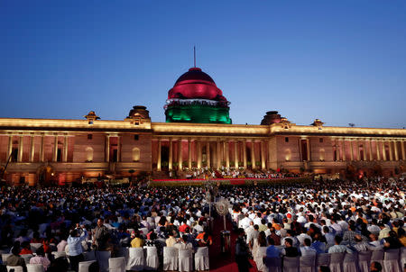 A general view of swearing-in ceremony of India's Prime Minister Narendra Modi at the presidential palace in New Delhi, India May 30, 2019. REUTERS/Adnan Abidi