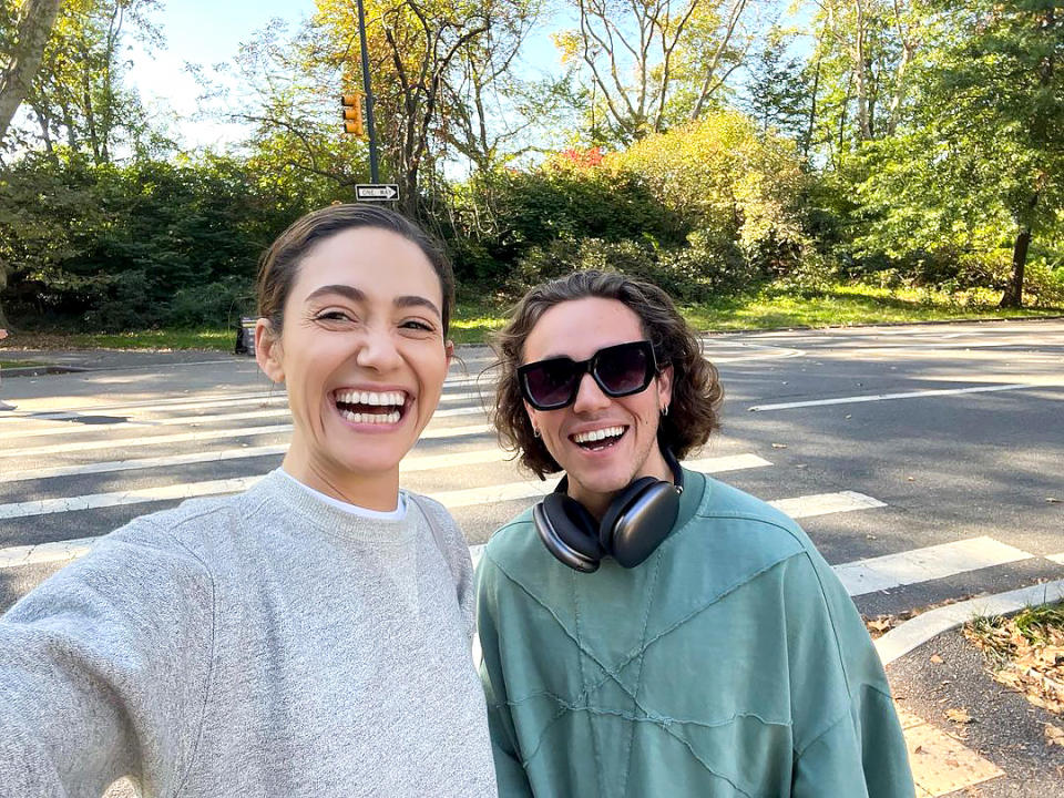 Emmy Rossum Has a Joyful Reunion With ‘Shameless’ Costar Ethan Cutkosky