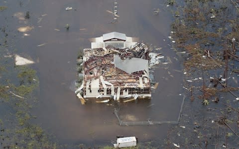 An aerial view of damage caused by Hurricane Dorian is seen on Great Abaco Island - Credit: Scott Olson/Getty Images