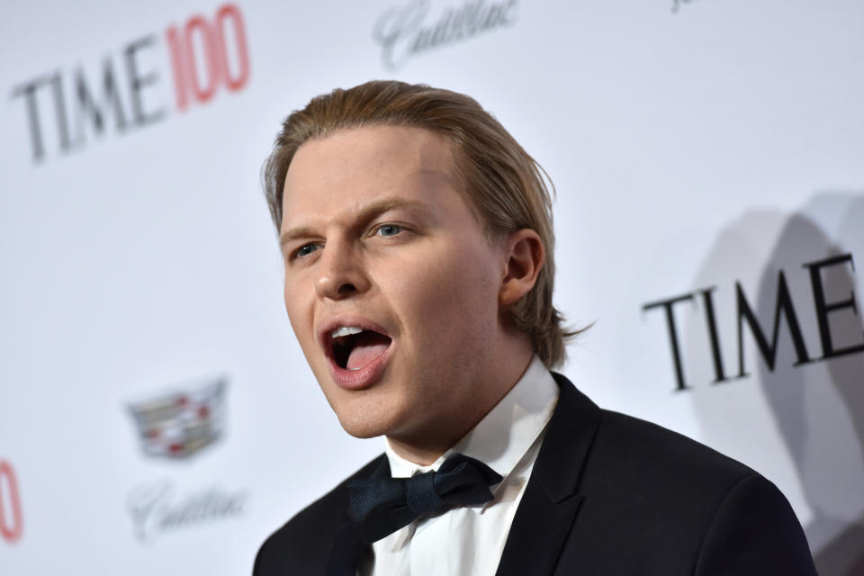 Ronan Farrow walking the red carpet at the 2019 Time 100 Most Influential People in the World Gala at Frederick P. Rose Hall, Home of Jazz at Lincoln Center in New York, NY, on April 23, 2019. (Photo by Anthony Behar/Sipa USA)