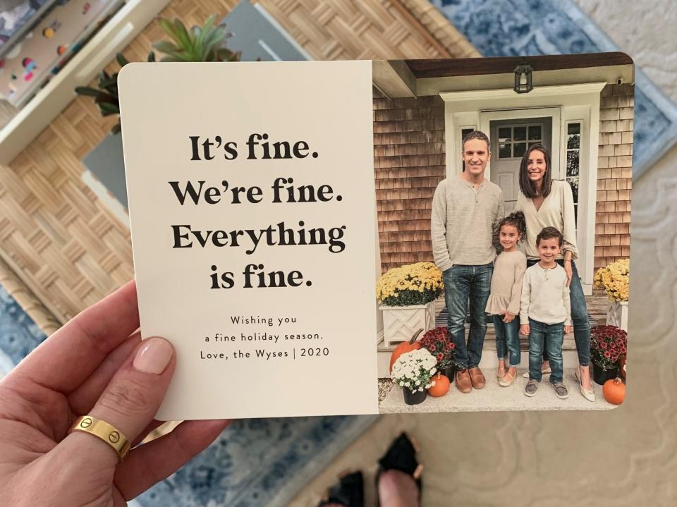 The Wyse family holiday card looks a little different in 2020.