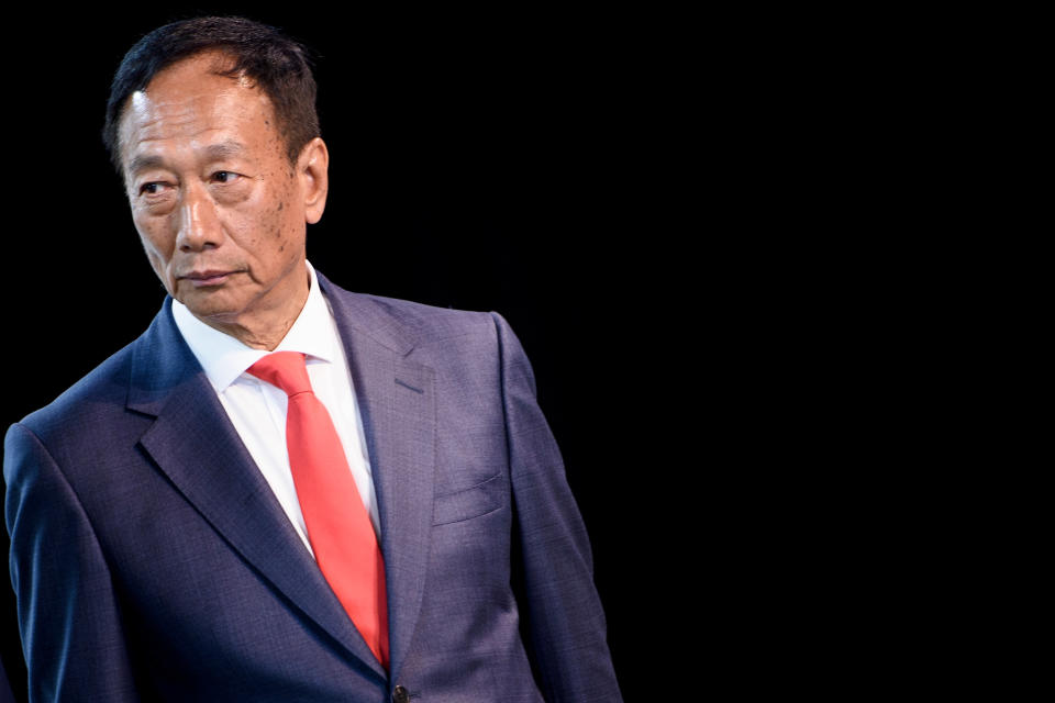 Foxconn Chairman Terry Gou at a Foxconn facility at the Wisconsin Valley Science and Technology Park June 28, 2018 in Mount Pleasant, Wisconsin. (Photo by Brendan Smialowski / AFP)        (Photo credit should read BRENDAN SMIALOWSKI/AFP/Getty Images)