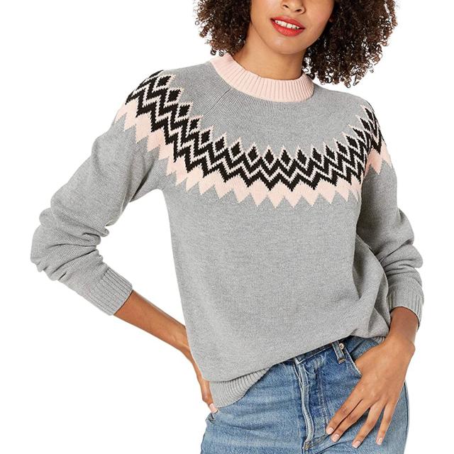 Draper James Women's Fair Isle Crew Neck Sweater