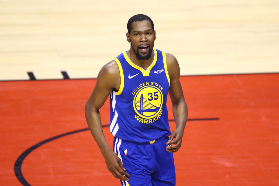 Kevin Durant's rough year with the Warriors most likely contributed to his decision to leave them and sign with the Nets. (Photo by Vaughn Ridley/Getty Images)