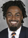 This undated image provided by University of Virginia Athletics shows NCAA college football player D'Sean Perry, one of Virginia three football players killed in a shooting, Sunday, Nov. 13, 2022, in Charlottesville, Va., while returning from a class trip to see a play. (University of Virginia Athletics via AP)
