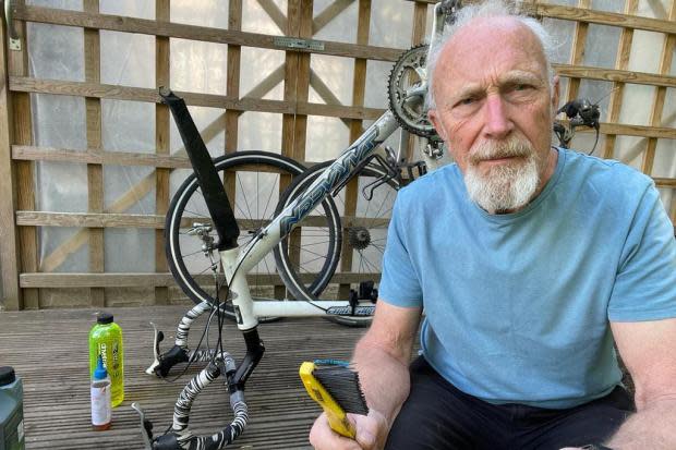 George Evans, from Long Drax in Selby, will cycle for 24-hours to raise money for the gardening for health charity, Thrive