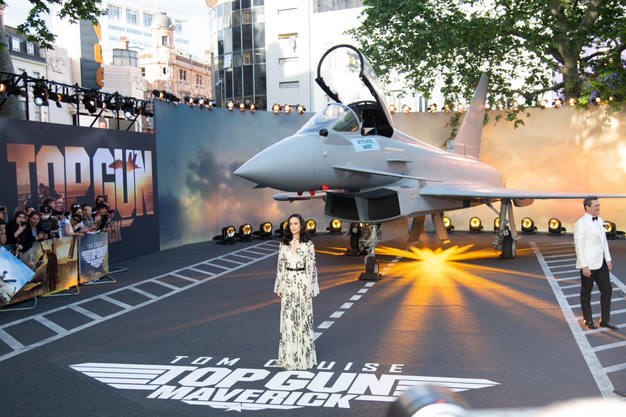 Connelly attends the premiere of Top Gun: Maverick in London's Leicester Square on May 19. (Photo: Joseph Okpako/WireImage)