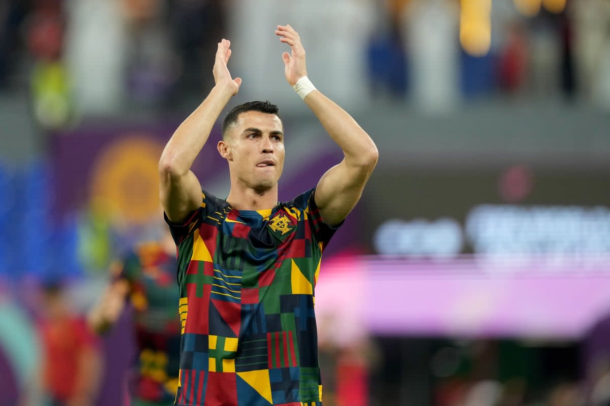 Cristiano Ronaldo’s free agency may not last long, with reports the former Manchester United striker has already been offered a mammoth contract by a Saudi Arabian side (Martin Rickett/PA) (PA Wire)