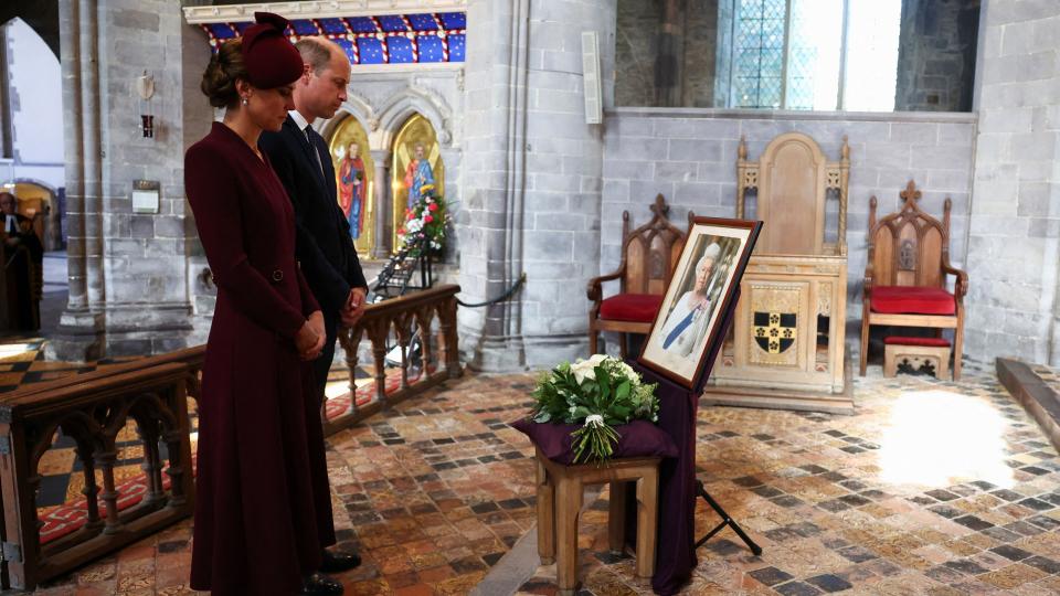 Prince William, Prince of Wales and Catherine, Princess of Wales visit St David's Cathedral