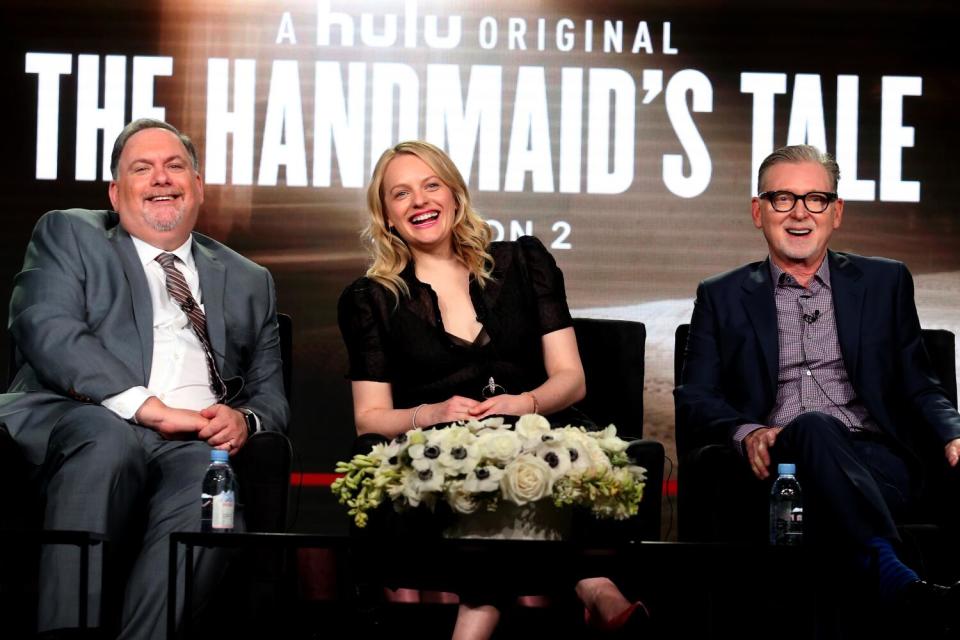 Bruce Miller, Elisabeth Moss and Warren Littlefield