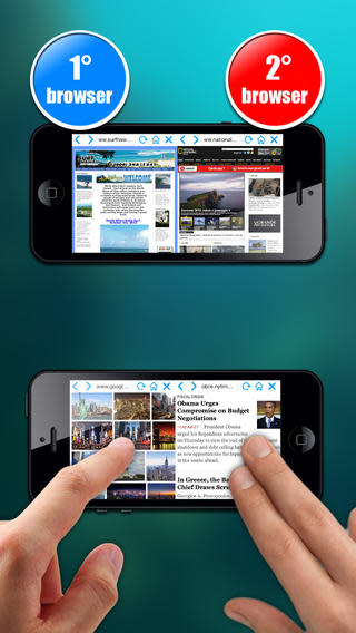 Double Browser Pro for iOS 7 左右開「工」~雙瀏覽器軟體，app說明由三嘻行動哇@Dr.愛瘋所提供