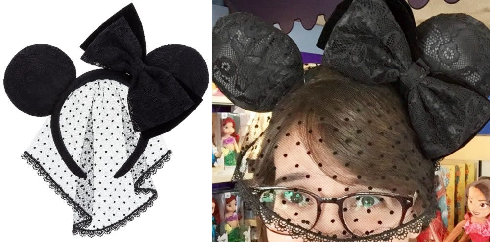 Disney now has black lace Minnie ears, and be still our goth heart