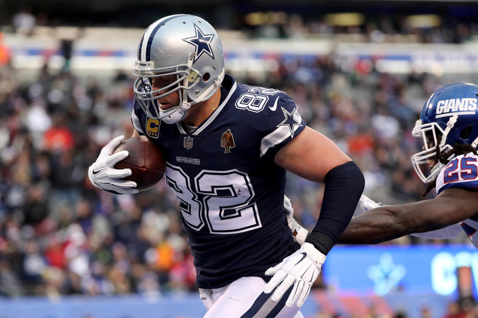 Jason Witten reportedly still hasn’t made a decision on whether he will retire and join ESPN’s MNF crew or return for a 16th season with the Dallas Cowboys. (Getty Images)