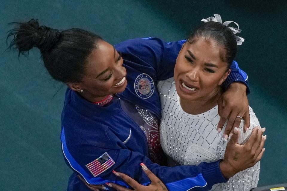 The final image of Simone Biles at the Olympics was a symbol of joy