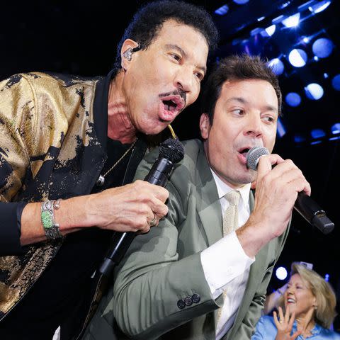 <p>Courtesy of BFA</p> Lionel Richie and Jimmy Fallon