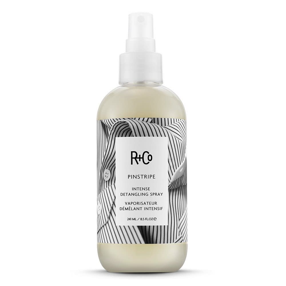 R+Co detangling spray, long hair for men