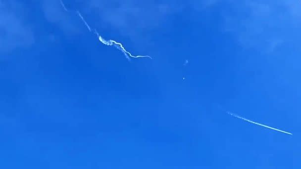 PHOTO: This screen grab from a video shows the moments after military jets shot down the Chinese balloon, on Feb. 4, 2023. (WPDE)