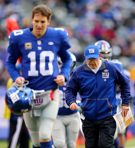 Elsa -- Getty Images Sport Eli Manning, Tom Coughlin