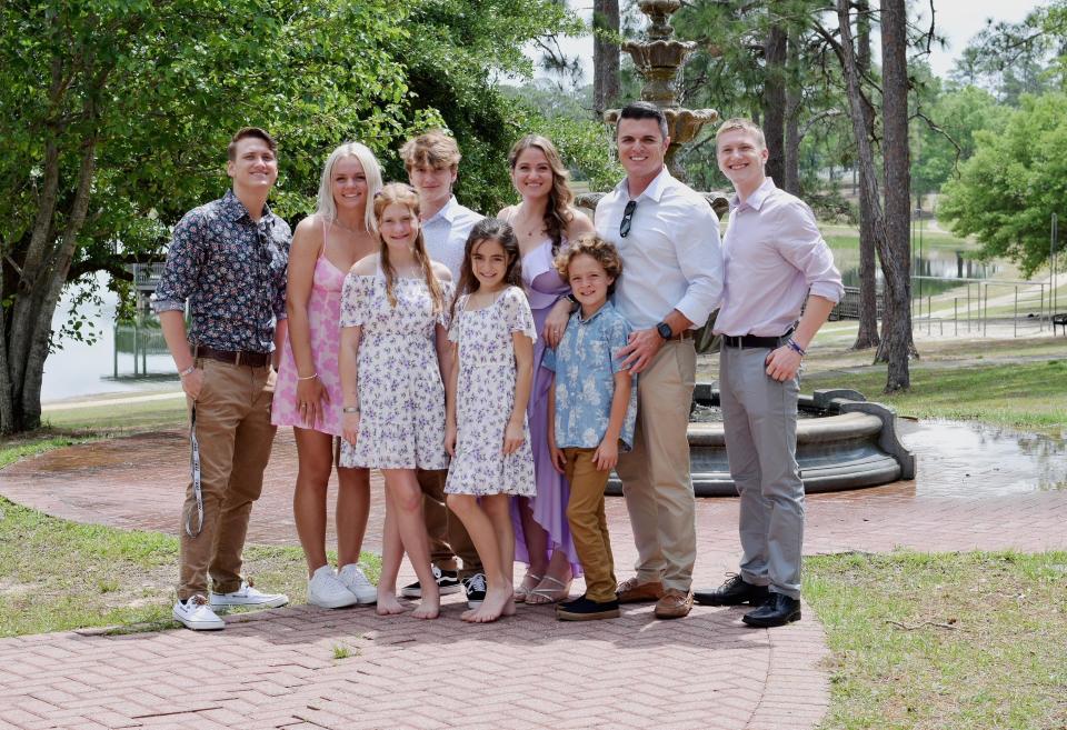 Retired Green Beret Luis Howk and his family. 